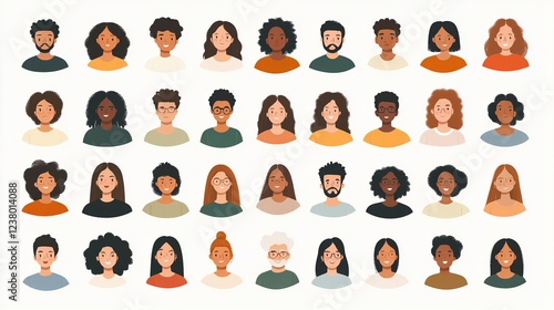 Diverse People Avatars  Multicultural Headshots Collection