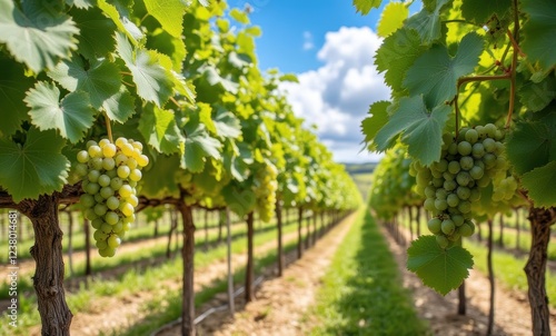 Wallpaper Mural Vibrant vineyard with ripening grapes Torontodigital.ca
