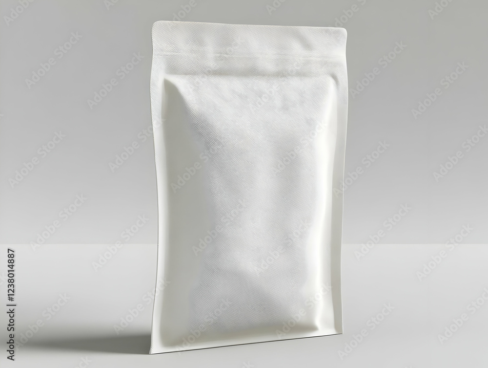 White Stand-Up Pouch Mockup Design White Stand-Up Pouch Mockup Design
