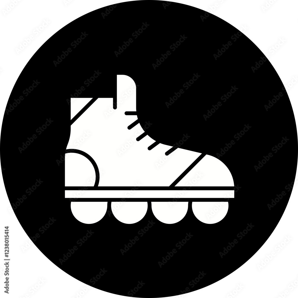 Roller Skate icon single vector illustration Roller Skate icon single vector illustration