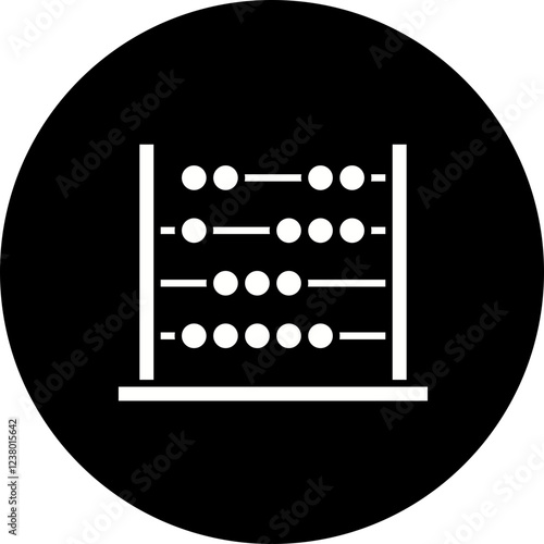 Abacus icon single vector illustration