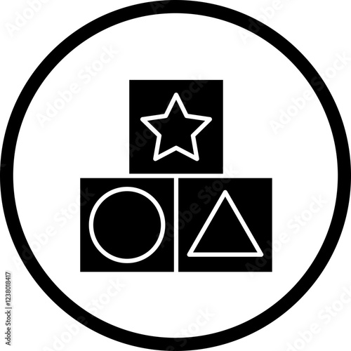 Shape Toy icon single vector illustration