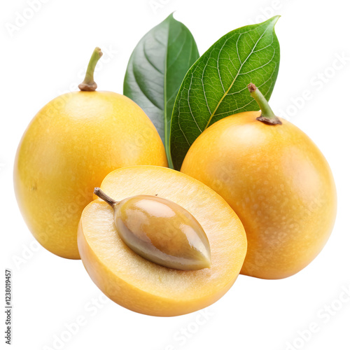 Marula isolated fruits on transparent background 