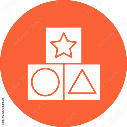 Shape Toy icon single vector illustration