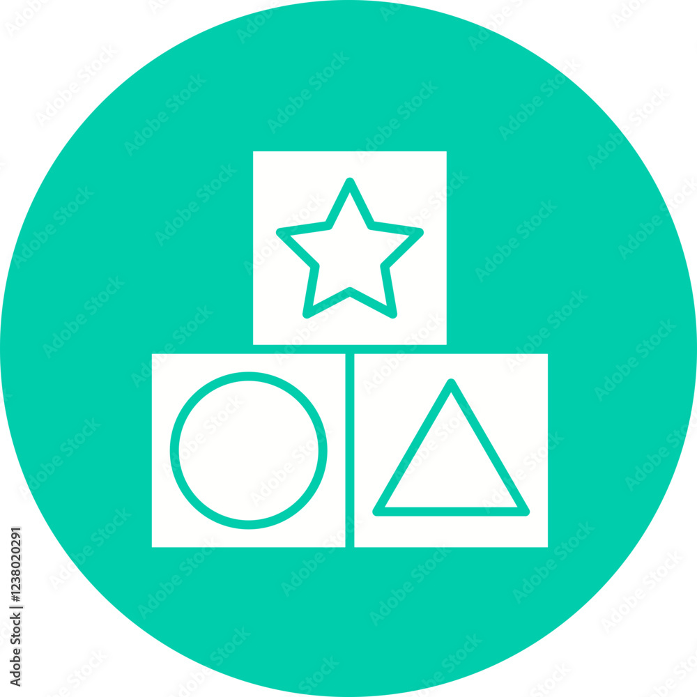 Shape Toy icon single vector illustration Shape Toy icon single vector illustration
