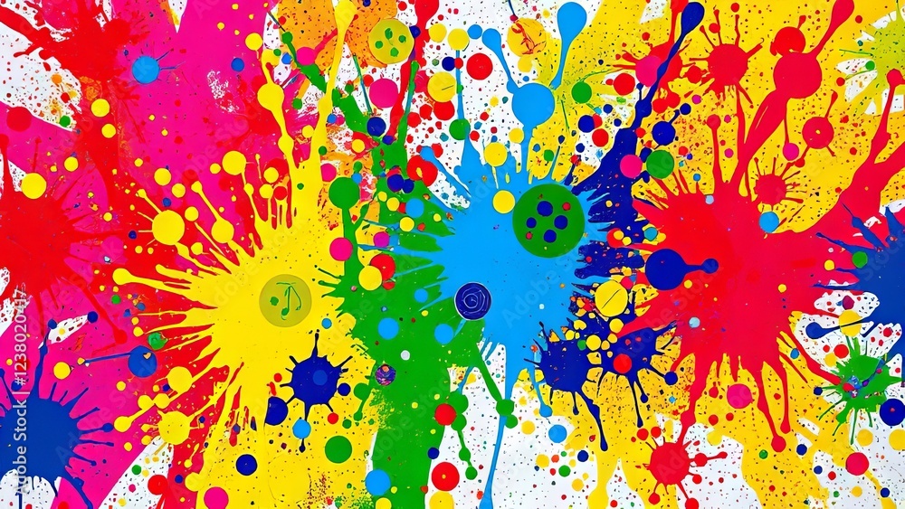 Fototapeta premium Abstract Colorful Paint Splatter Art