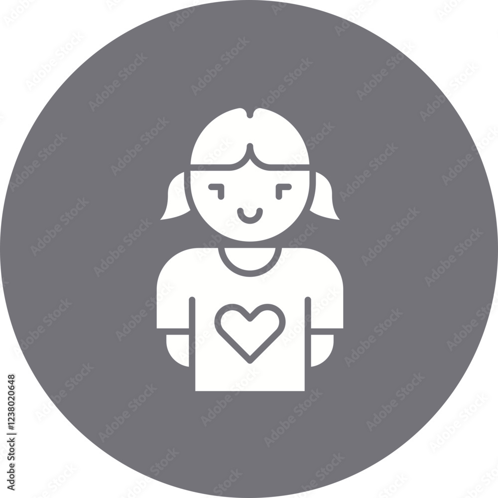Girl icon single vector illustration Girl icon single vector illustration