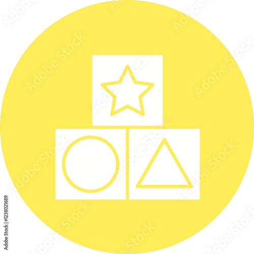 Shape Toy icon single vector illustration