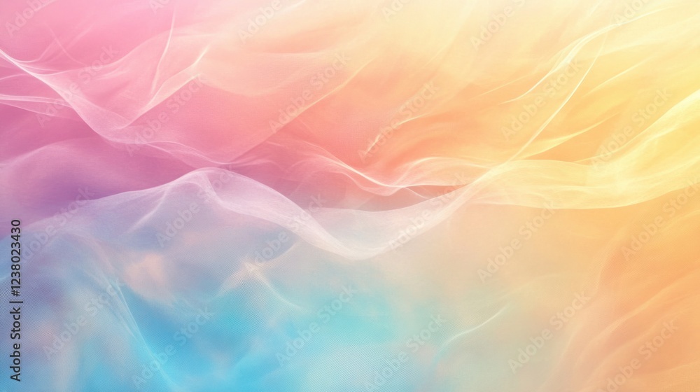 Soft and dreamy rainbow with subtle glowing effects, isolated on white Soft and dreamy rainbow with subtle glowing effects, isolated on white