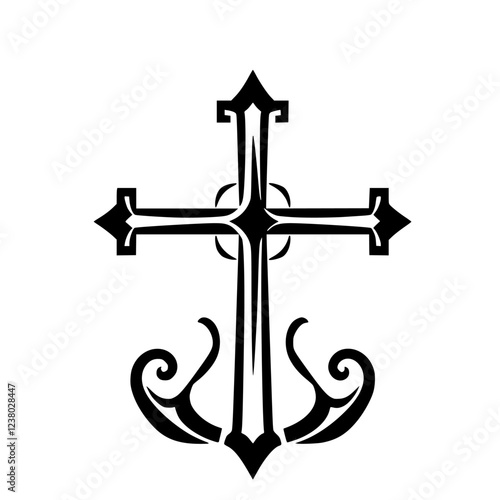 Ornate Black Cross: A Symbol of Faith and Spirituality