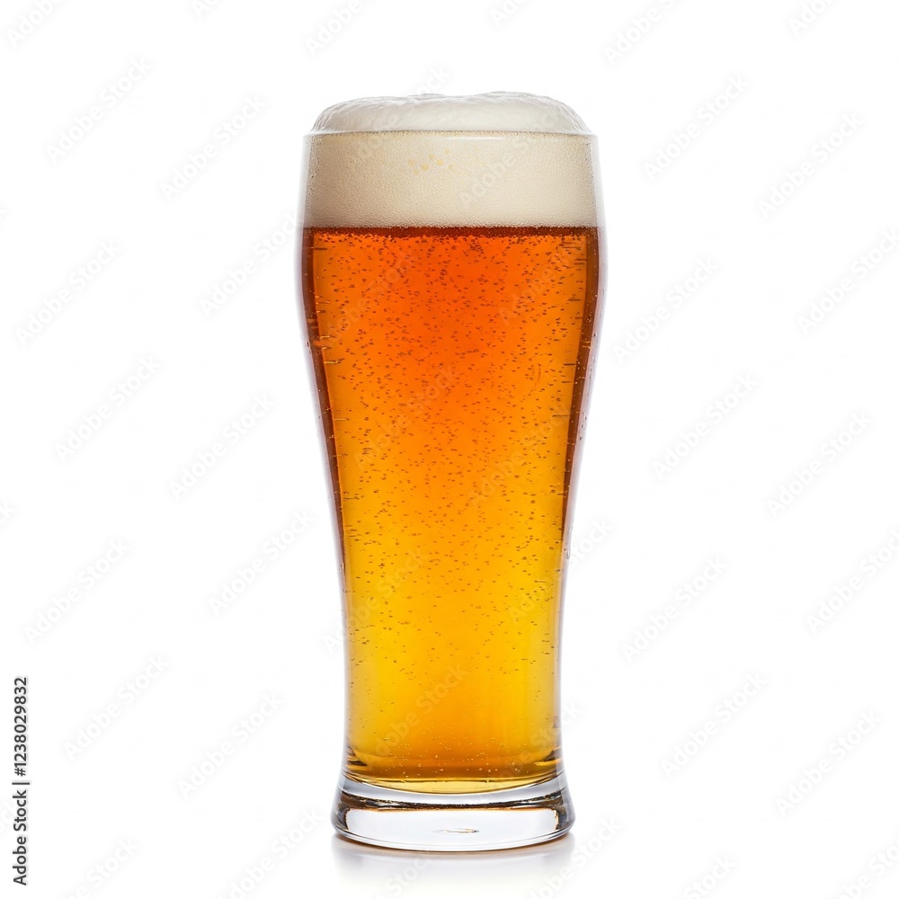 Glass of Beer Isolated on White Background Glass of Beer Isolated on White Background