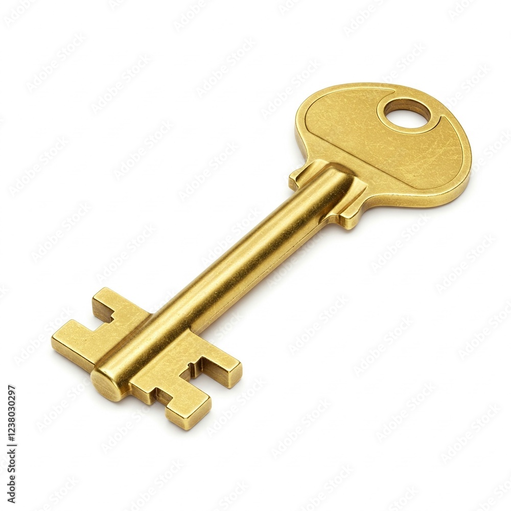 golden key isolated on white golden key isolated on white