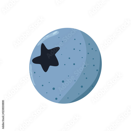 Blueberry fruit illustration isolated on white