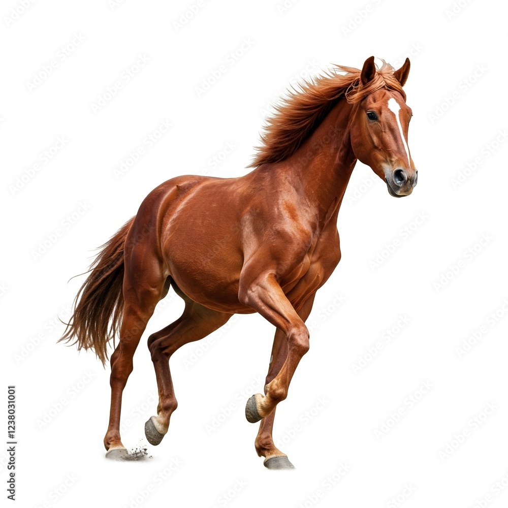 Fototapeta premium horse isolated on white background