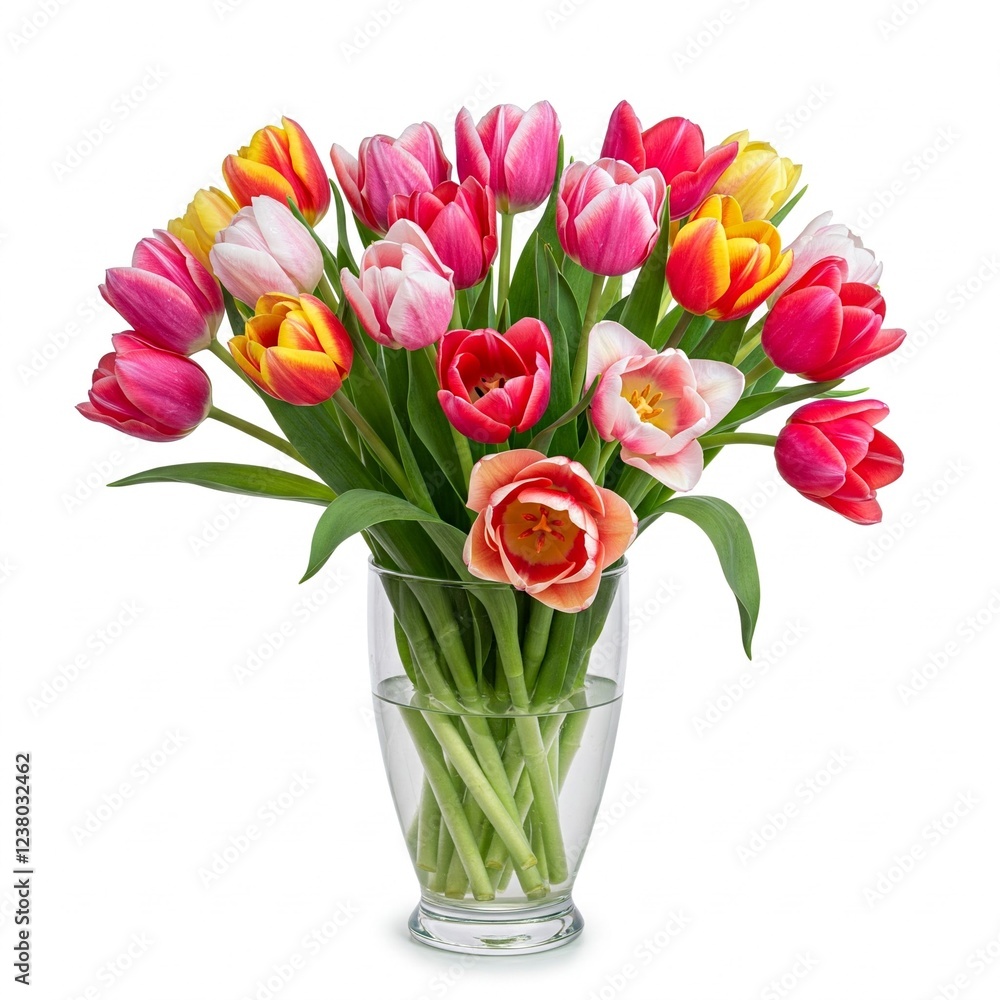 pink tulips in vase