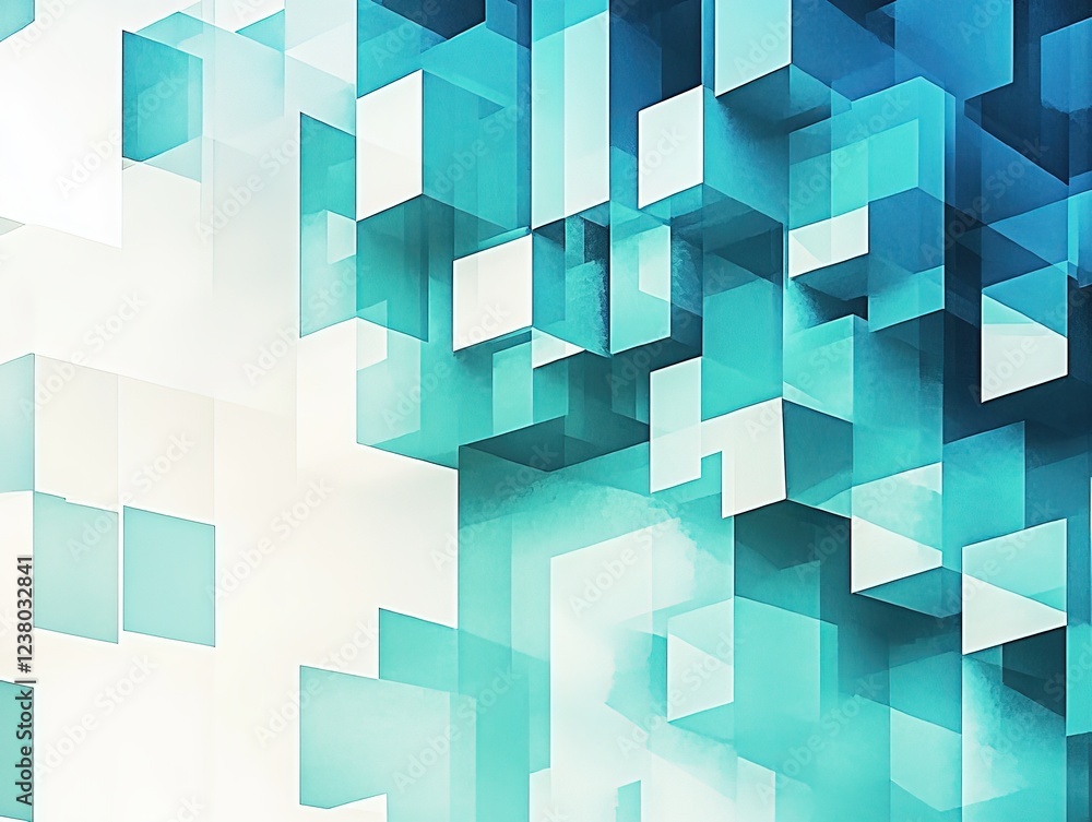 Obraz premium Abstract Geometric Patterns with Gradient Backgrounds and Dynamic Light Effects.