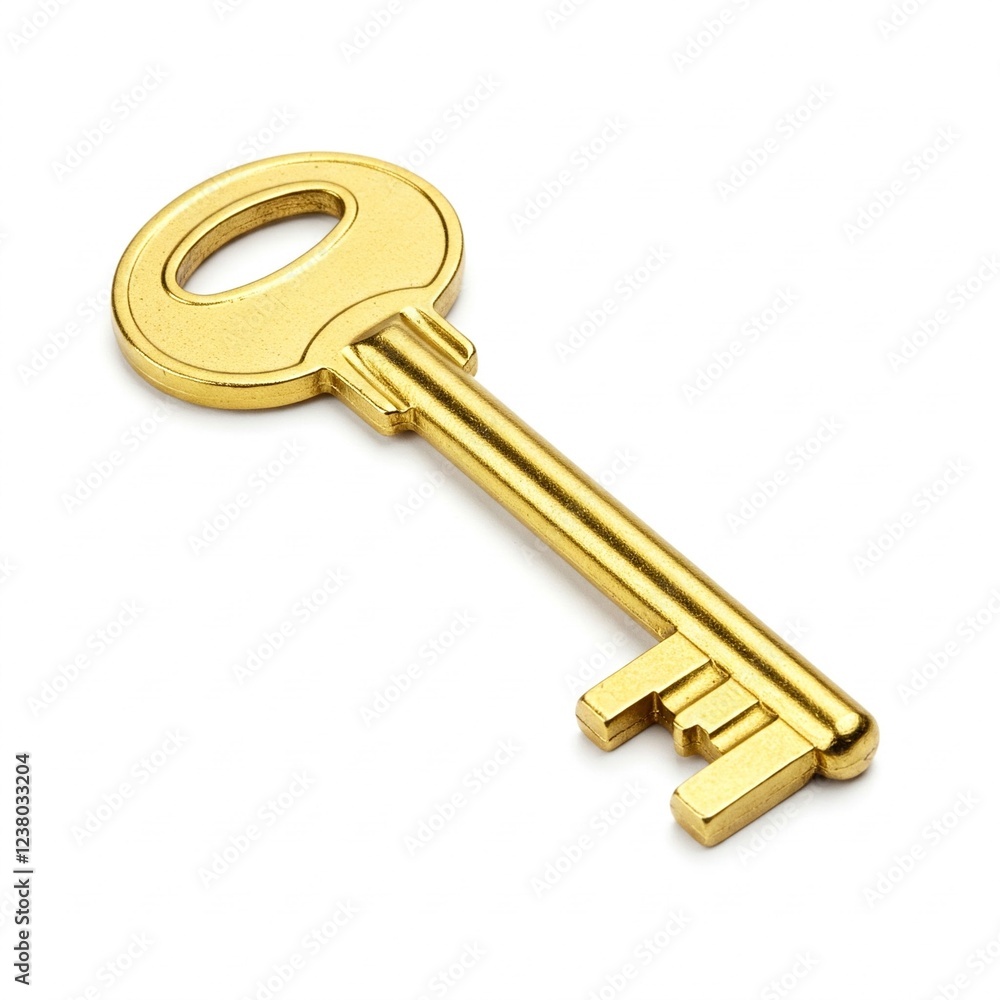 golden key isolated on white golden key isolated on white