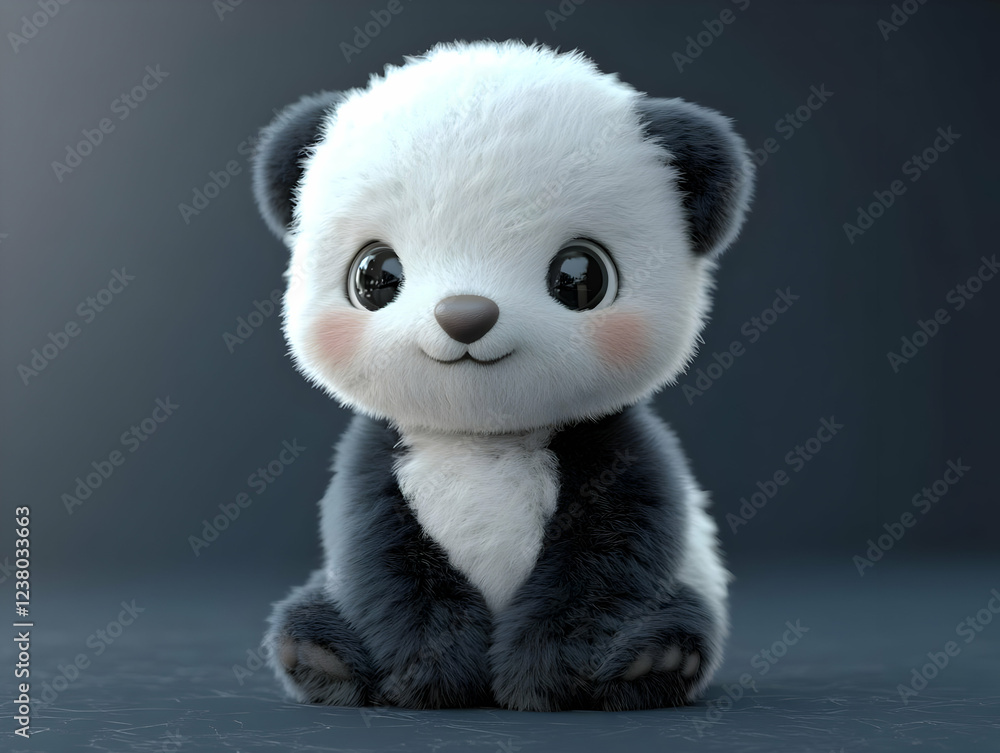 Adorable Panda Cub Sitting Sweetly Adorable Panda Cub Sitting Sweetly