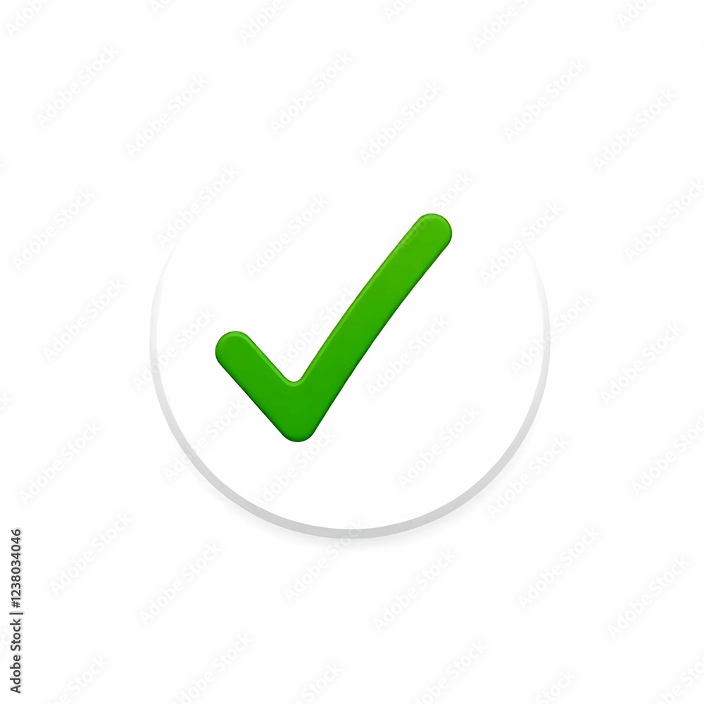 A shiny, green checkmark symbol on a white background, indicating approval or correctness. A shiny, green checkmark symbol on a white background, indicating approval or correctness.