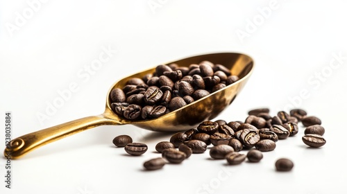 Aromatic roasted coffee beans closeup brownbean discovery kitchen warm environment macro view coffee culture photo