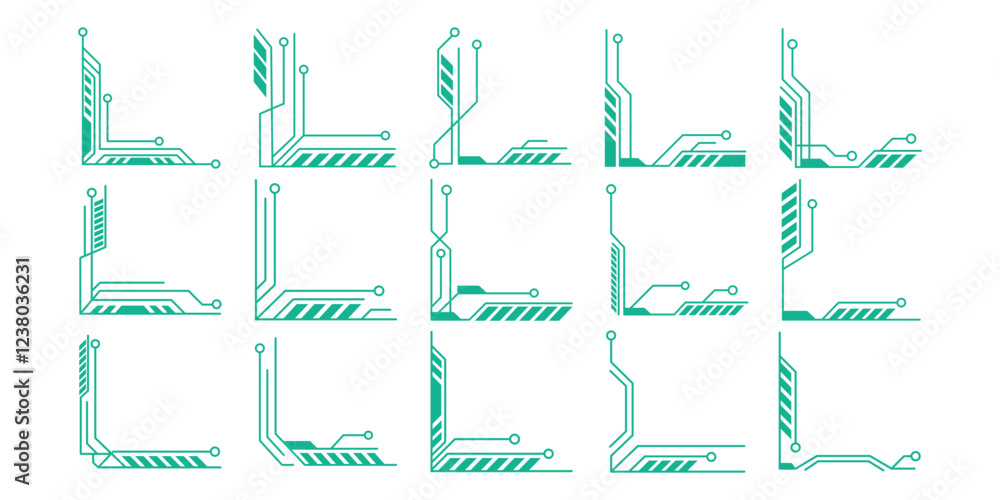 Fototapeta premium Futuristic Tech Corner
