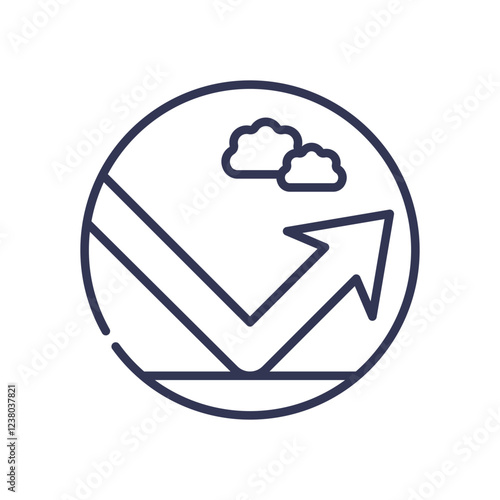 Arrow bouncing upward symbolizes reducing bounce rate.