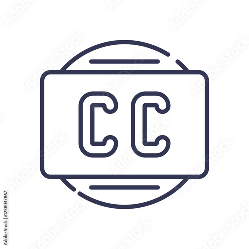 Minimalist CC icon symbolizing creative commons licensing.
