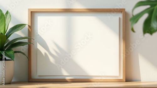 Certificate Mockup, Certificate mockup on natural fiber eco-friendly rustic wooden frame photorealistic.