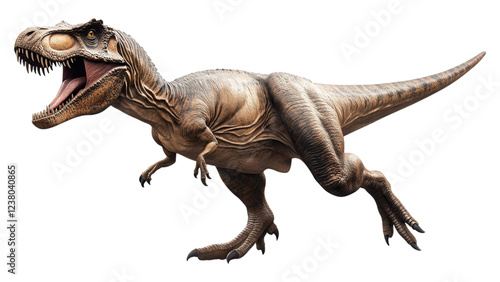 T-Rex Silhouette Roaring on White, striking dinosaur profile, bold and dynamic, perfect for illustration or design use, transparent background