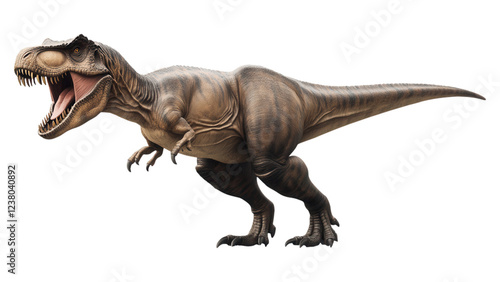 Obraz na płótnie T-Rex Roar Silhouette, striking depiction of a roaring dinosaur against a clean white backdrop, perfect for bold graphic designs and illustrations w salonie