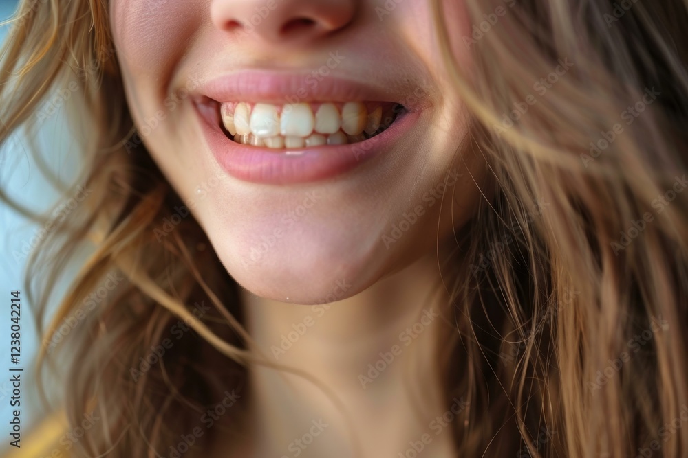 Smiling woman showing her healthy teeth and gums, promoting dental hygiene and oral health Smiling woman showing her healthy teeth and gums, promoting dental hygiene and oral health