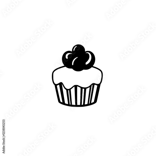 Scrumptious Cupcake: A Delightful Dessert. This image showcases a delectable cupcake, perfect for satisfying your sweet cravings. Indulge in the rich frosting and fluffy cake.