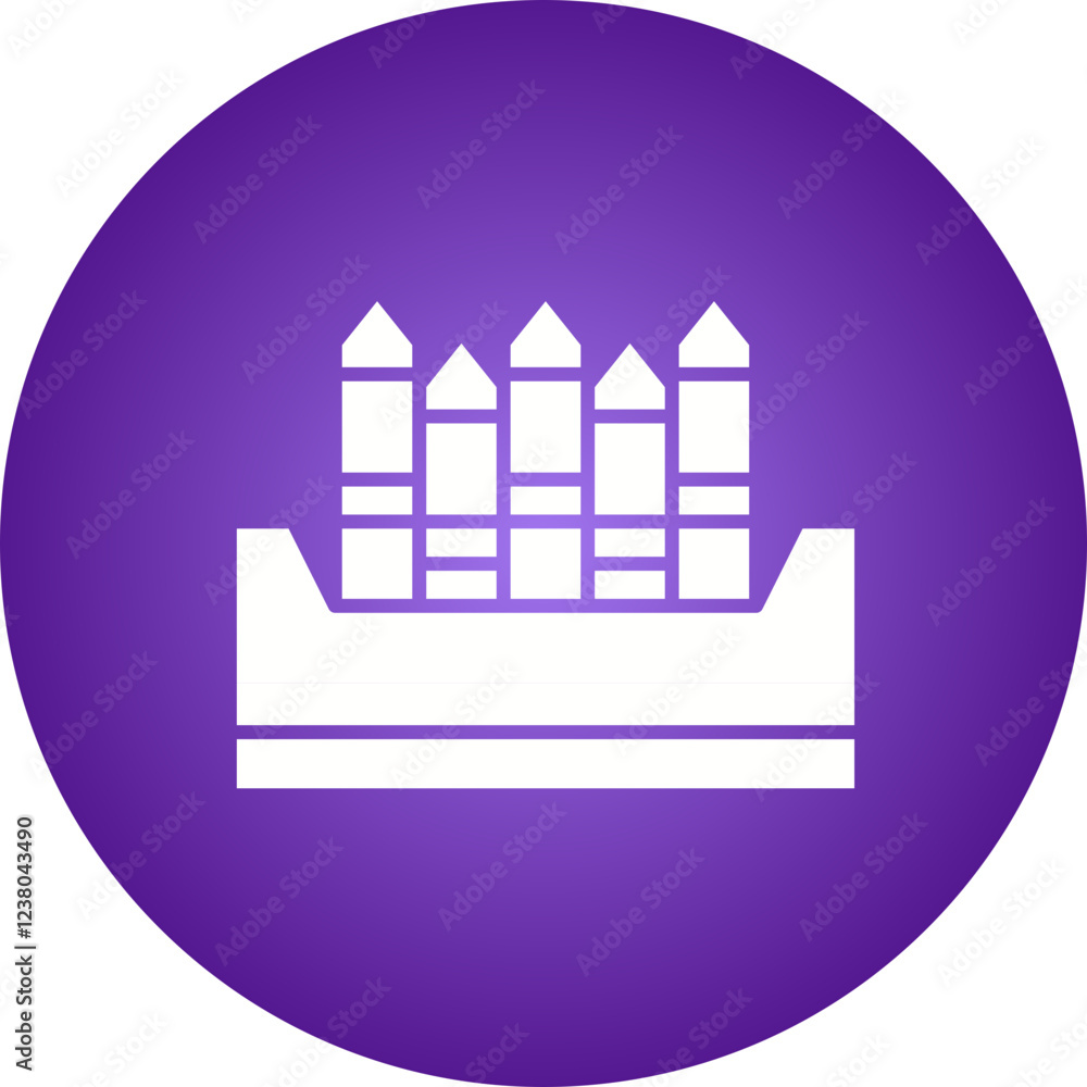 Crayon icon single vector illustration Crayon icon single vector illustration