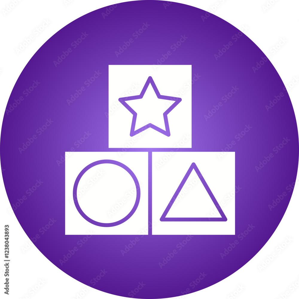 Shape Toy icon single vector illustration Shape Toy icon single vector illustration