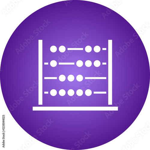 Abacus icon single vector illustration