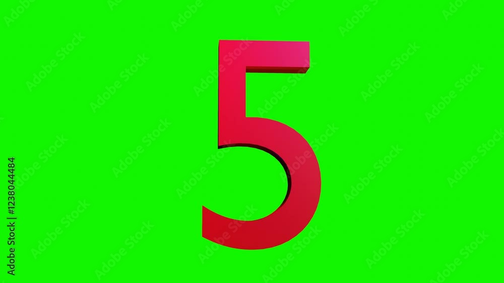 Countdown from ten to zero. Numbers falling from top to bottom on a green background. 3d render animation Countdown from ten to zero. Numbers falling from top to bottom on a green background. 3d render animation