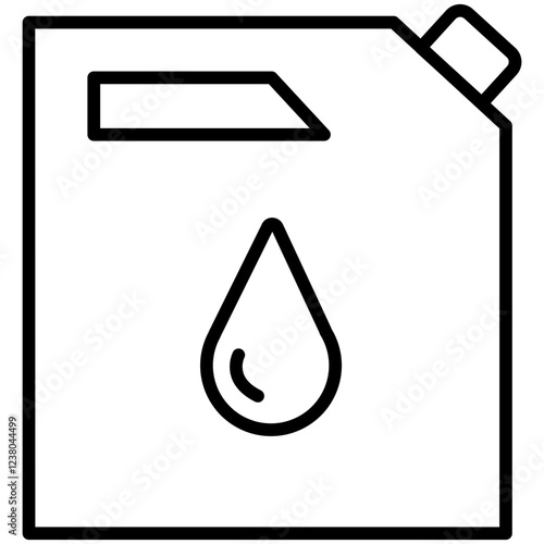 Fuel Can Line Icon Style