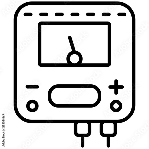 Voltmeter Line Icon Style