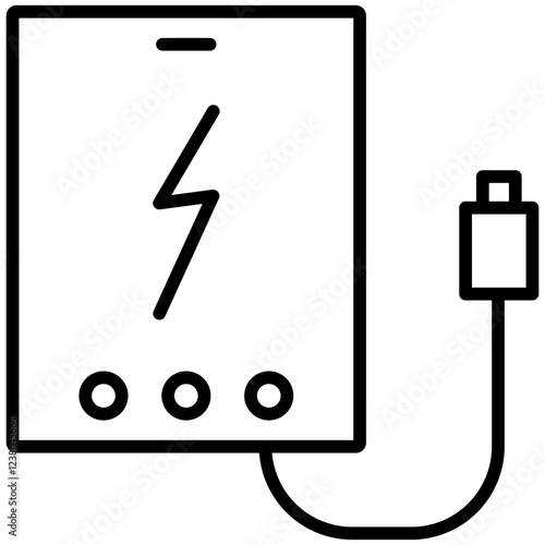 PowerBank Line Icon Style