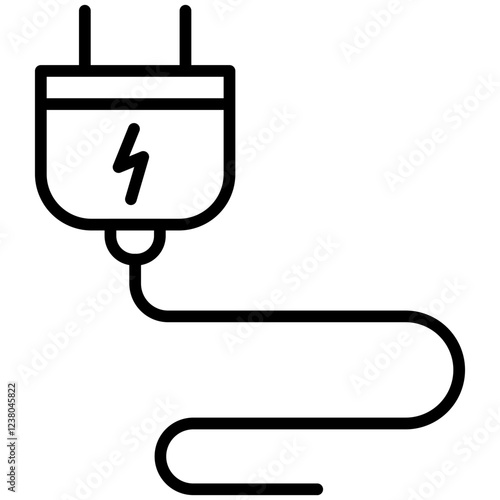 Plug Line Icon Style