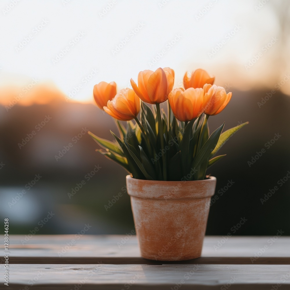 Rustic Bloom Aesthetic Terracotta Potted Tulips on Wooden Terrace - Garden Decor and Outdoor Living for Sustainable Home and Wellness Spaces Rustic Bloom Aesthetic Terracotta Potted Tulips on Wooden Terrace - Garden Decor and Outdoor Living for Sustainable Home and Wellness Spaces
