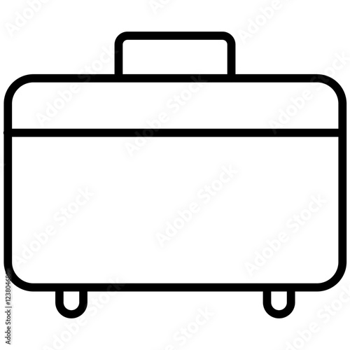 Suitcase Line Icon Style