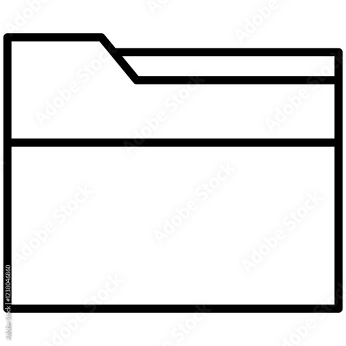 Folder Line Icon Style