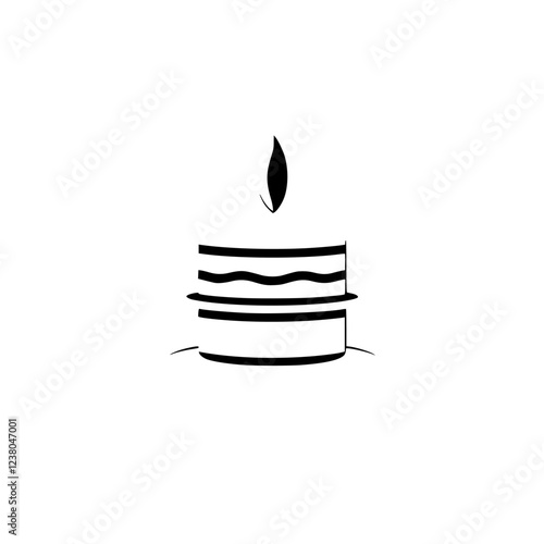 Scrumptious Birthday Cake with Candle: A Sweet Celebration