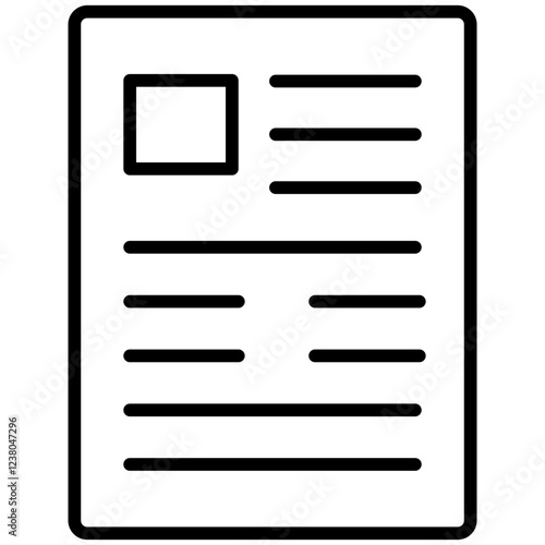 Article Line Icon Style