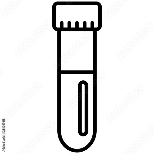 Blood Sample Line Icon Style