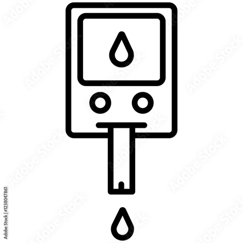 Diabetes Test Line Icon Style