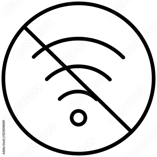 Connection Lost Line Icon Style