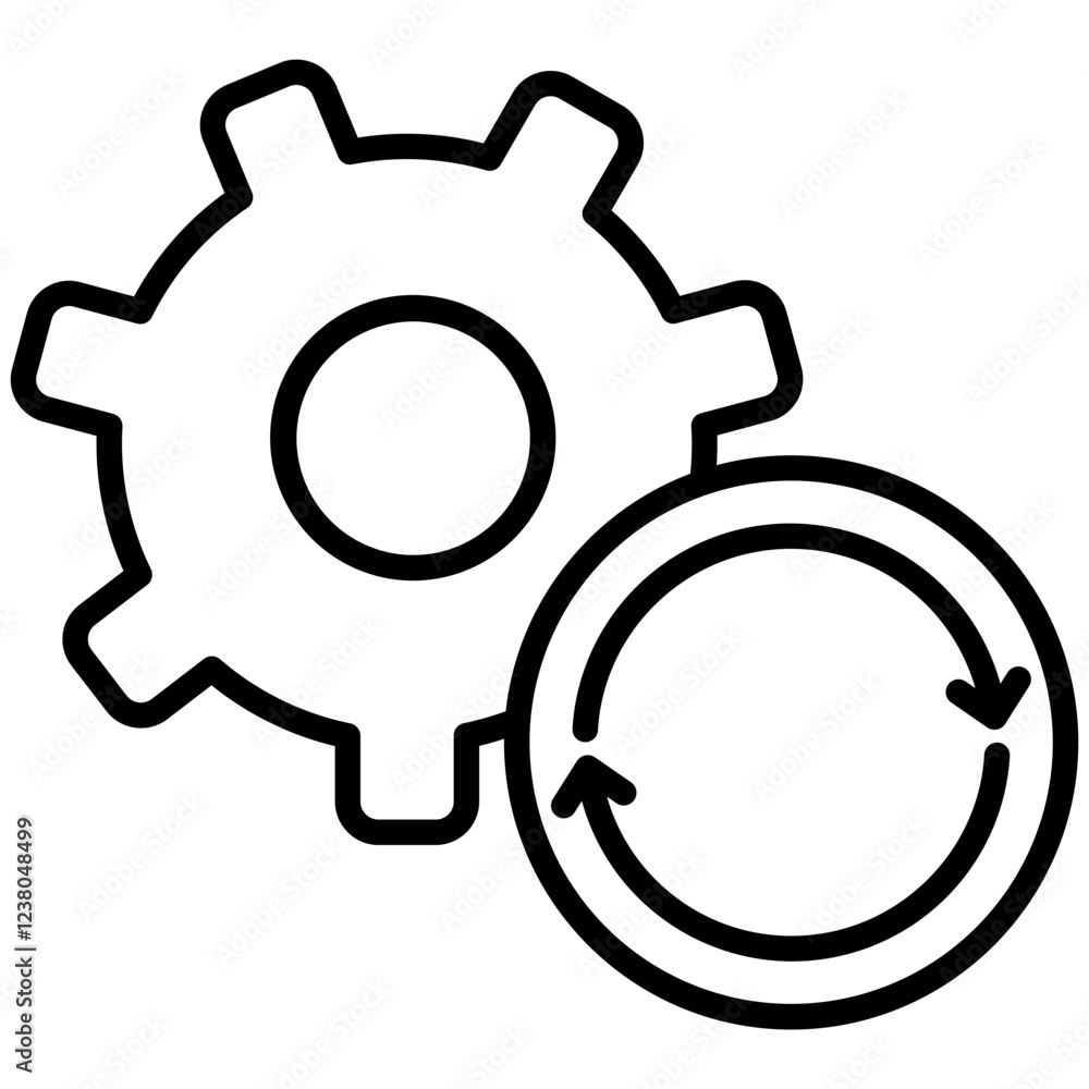 Recovery Line Icon Style Recovery Line Icon Style