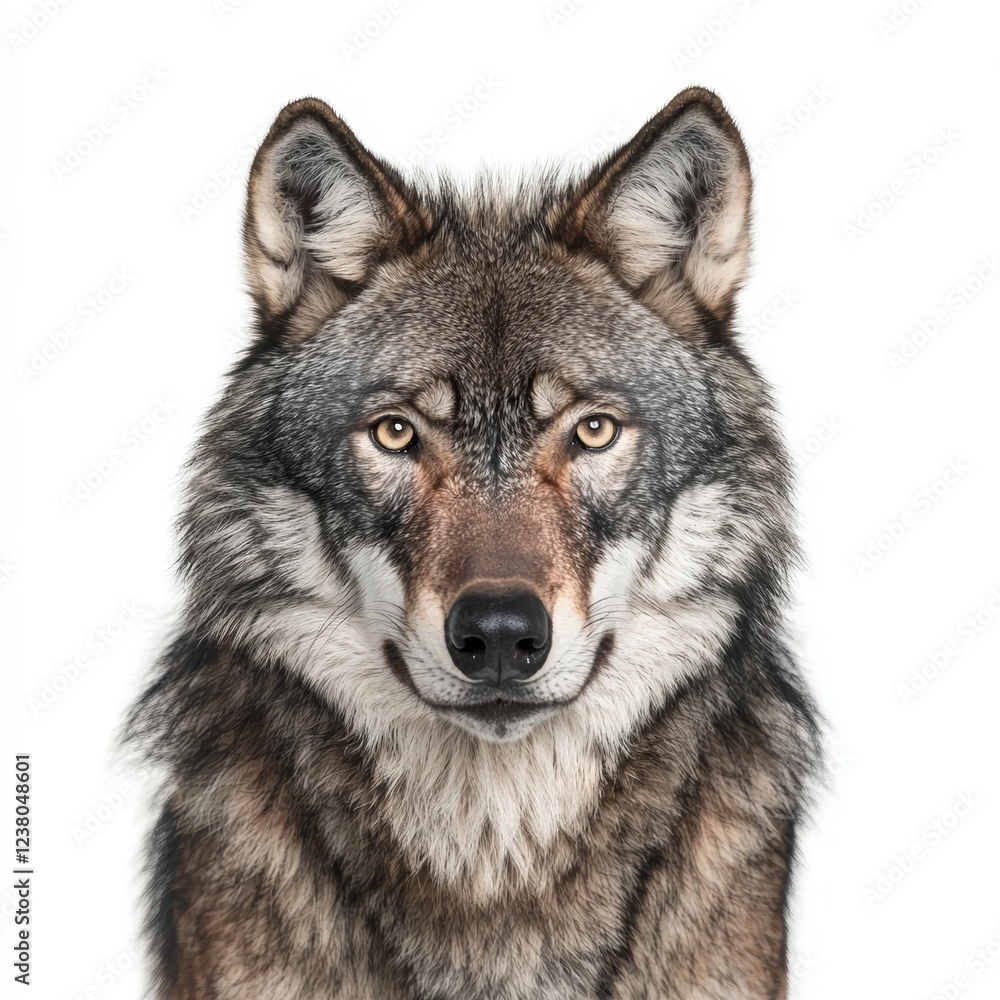 Fototapeta premium Wolf Isolated on White Background
